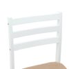 vidaXL Dining Chairs 2 pcs White 40 x 47.5 x 99.5 cm Solid Rubber Wood