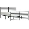 vidaXL Metal Bed Frame without Mattress with Footboard Black 160x200cm
