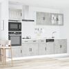 vidaXL 7 Piece Kitchen Cabinet Set Lucca Concrete Grey Engineered Wood