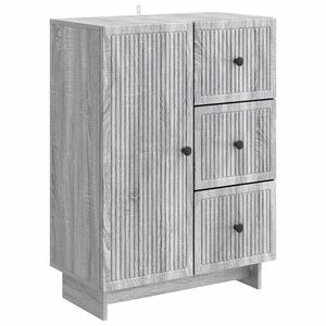 vidaXL Sideboard Grey Sonoma 66 x 34.5 x 90 cm Engineered Wood