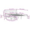 vidaXL Bed Frame without Mattress 150x200 cm King Size Solid Wood Pine