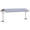 vidaXL Free Standing Awning Blue and White 600x300 cm Fabric and Steel