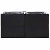 vidaXL Garden Planter Black 157x80x80 cm Poly Rattan