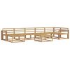 vidaXL Outdoor Sofa Set 8 pcs White Solid Acacia Wood