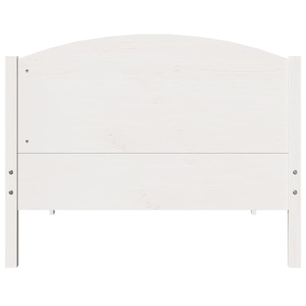 vidaXL Bed Frame without Mattress White 100x200 cm Solid Wood Pine