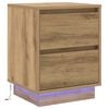 vidaXL Bedside Cabinet Artisan Oak 39 x 34.5 x 50 cm Engineered wood