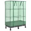 vidaXL Garden Planter with Greenhouse Cover&Wheels 2 pcs Light Grey PP
