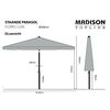 Madison Garden Parasol Flores Luxe 300 cm Round Sage Green