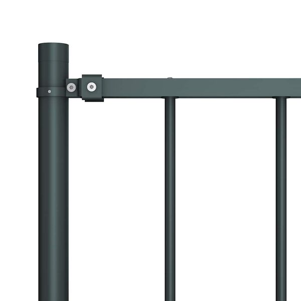 vidaXL Fence Panel with Posts Powder-coated Steel 1.7x0.75 m Anthracite