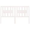 vidaXL Headboard White 146x4x100 cm Solid Wood Pine