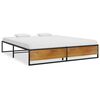 vidaXL Bed Frame without Mattress Black Metal 160x200 cm