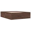 vidaXL Bed Frame without Mattress Brown Oak 150x200 cm King Size