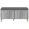 vidaXL Hall Bench with Cushion with Door Grey Sonoma 100 x 38 x 46 cm
