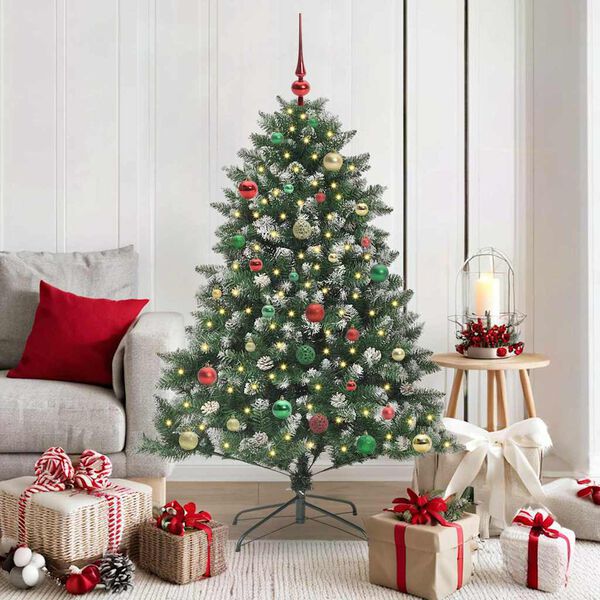 vidaXL Artificial Christmas Tree with 150 LEDs with Stand Green 150 cm
