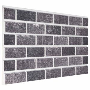 vidaXL Wall Panels 10 pcs 100 x 50 cm Black and Grey EPS Foam