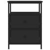 vidaXL Bedside Cabinet Black 44x45x60 cm Engineered Wood