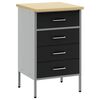 vidaXL Work Bench with Drawer Black and Grey 50 x 55 x 85 cm