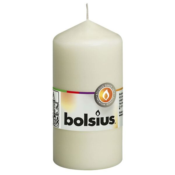Bolsius Pillar Candles 10 pcs 120x58 mm Ivory