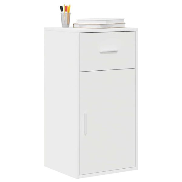 vidaXL Sideboard with Drawer White 38 x 34 x 75 cm