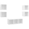 vidaXL TV Cabinet Set | White | Engineered wood | Standard | Wall mounting
