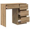 vidaXL Desk with Drawer Artisan Oak 90 x 37.5 x 75 cm Engineered Wood