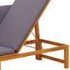 vidaXL Sun Lounger Reclining Brown 200 x 57 x 75cm Solid Acacia wood