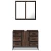 vidaXL 2 Piece Bathroom Furniture Set Brown Oak Engineered Wood