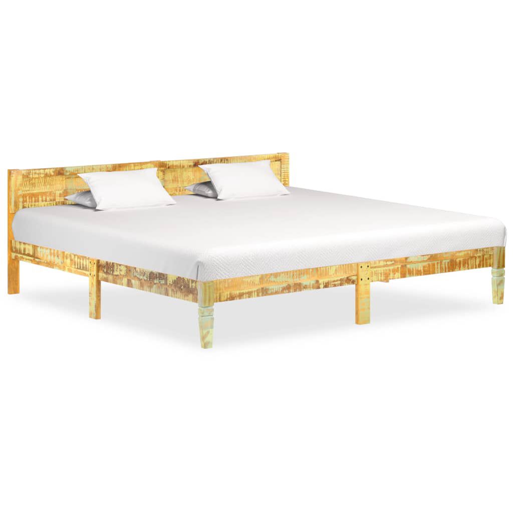 Vintage wood bed sales frame queen