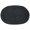 vidaXL Area Rugs Oval Black 152 x 245 cm Jute