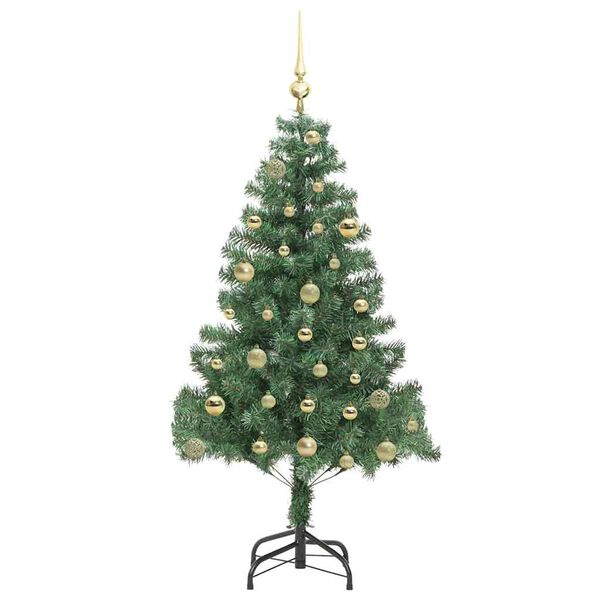 vidaXL Christmas Tree with 150 LEDs with Stand Green 150 cm PVC