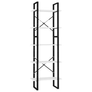 vidaXL 5-Tier Book Cabinet White 60x30x175 cm Engineered Wood