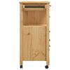 vidaXL Kitchen Trolley MONZA 84x40x88.5 cm Solid Wood Pine