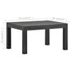 vidaXL Garden Table Anthracite 58x58x41 cm PP Rattan