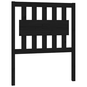 vidaXL Bed Headboard Black 80,5x4x100 cm Solid Wood Pine