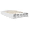 vidaXL Bed Frame with Shelf Manual White 150 x 200 cm Engineered Wood
