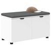 vidaXL Hall Bench with Cushion with Storage White 80 x 46 x 46 cm