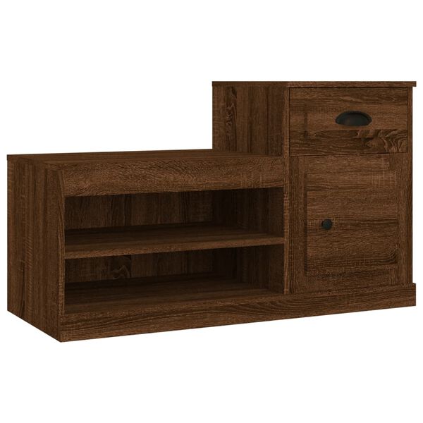 vidaXL Shoe Cabinet Brown Oak 100x42x60 cm Engineered Wood