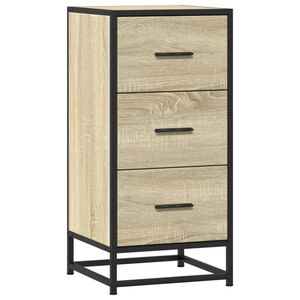 vidaXL Sideboard Sonoma Oak 35.5x35x76 cm Engineered Wood and Metal