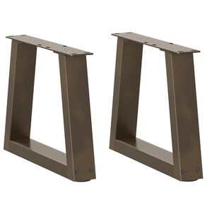 vidaXL Coffee Table Legs V-Shape 2 pcs Natural Steel 30x(30-31.3) cm Steel