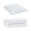 vidaXL Duvet Set with Pillow 2 pcs White Microfibre