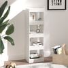 vidaXL Book Cabinet/Room Divider High Gloss White 40x30x135 cm