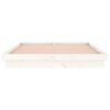 vidaXL LED Bed Frame without Mattress White 160x200 cm Solid Wood