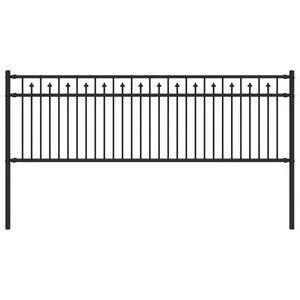 vidaXL Spike Fence BAARLO Black