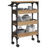 vidaXL Kitchen Trolley Artisan Oak 53 x 20 x 76 cm Engineered Wood