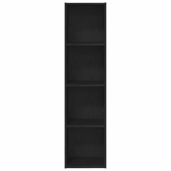 vidaXL Book Cabinet Black Oak 143 x 30 x 36 cm Engineered Wood