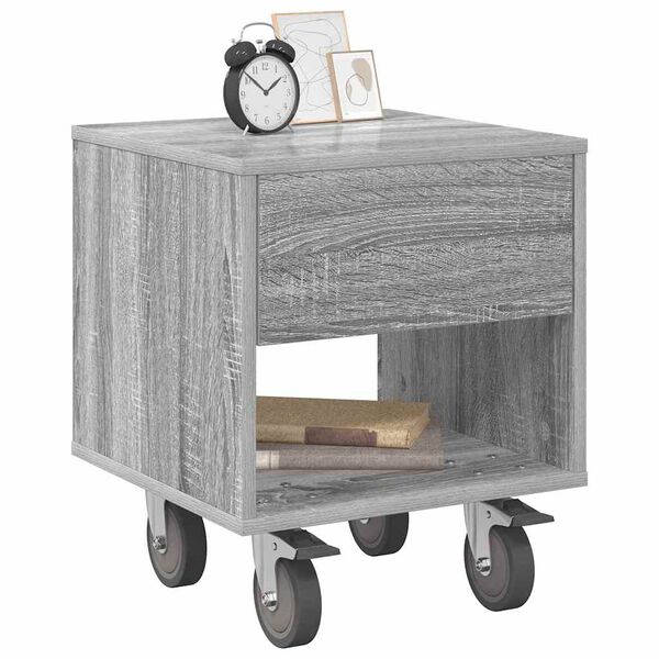 vidaXL Bedside Table 2 pcs Grey Sonoma 40.5 x 40 x 48 cm