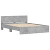 vidaXL Bed Frame without Mattress Concrete Grey 140x190 cm