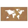 vidaXL Garden Wall Decoration 105x55 cm Corten Steel World Map Design