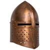 vidaXL Medieval Knight Helmet Antique Replica LARP Copper Steel