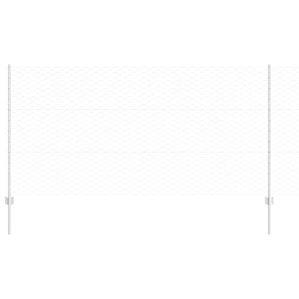 vidaXL Fence with Post Silver 1.4 x 100 m Steel